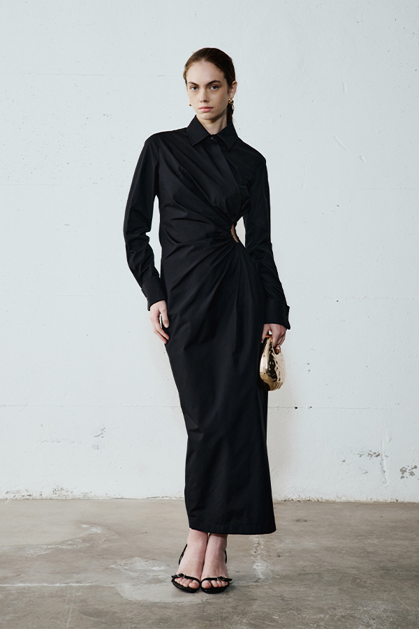 Vestito Longuette Nero Intrend